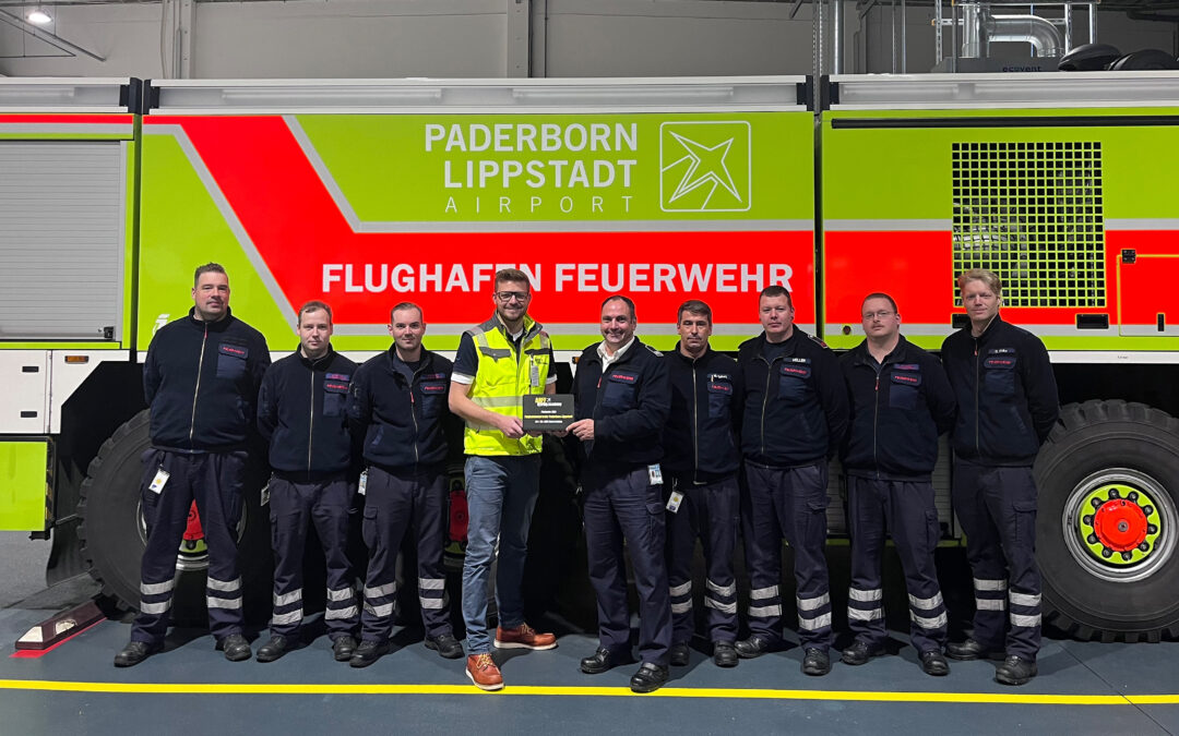 Acht neue ARFF Safe Efficiency Fahrer am Flughafen Paderborn-Lippstadt!